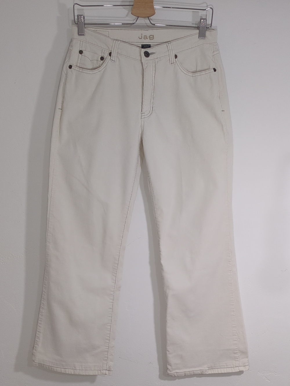 Jag  Cream Corduroy Bootcut Jeans